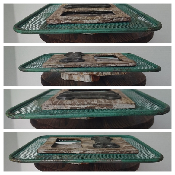 Metal Dog Picture Frame Fence Wood Metal Bone Farmhouse Decor Frame - Picture 13 of 16